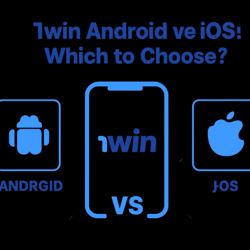 Illustration showing the differences between 1win Android and iOS.
