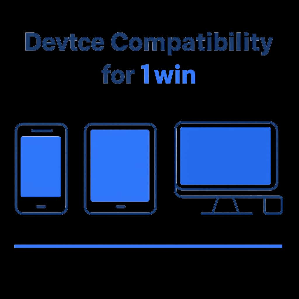 Illustration of the compatibility aspects of the 1win app.