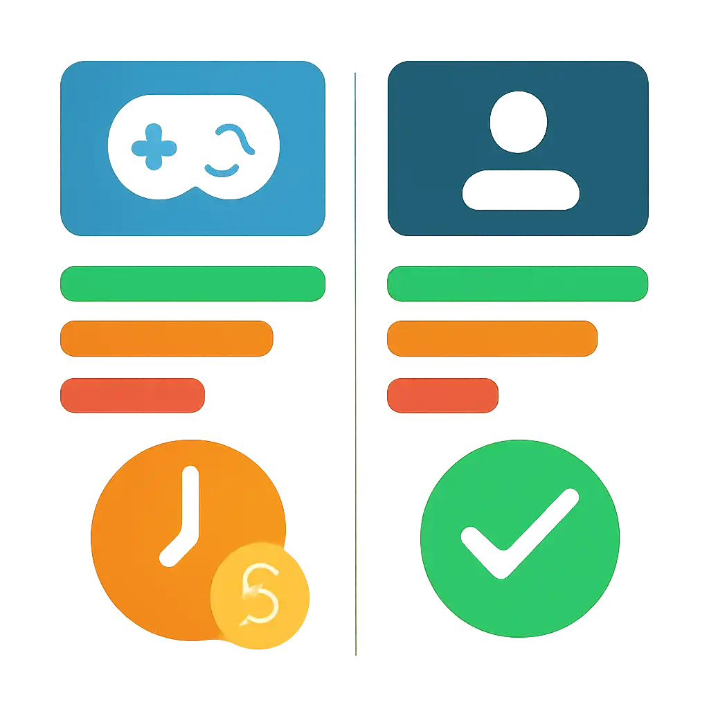 Infographic comparing options using coloured bars and, What 1win game Is and How It Works