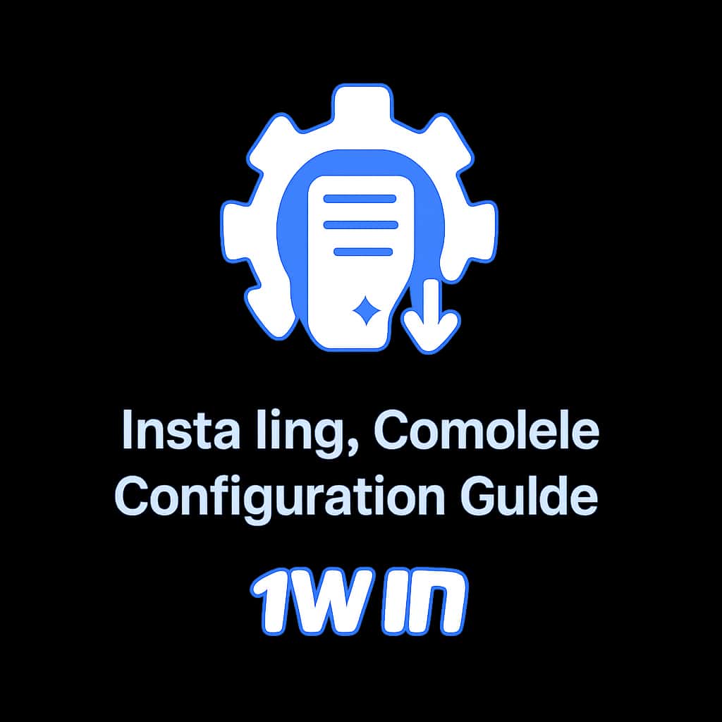 An icon representing the guide for installing the 1win app.