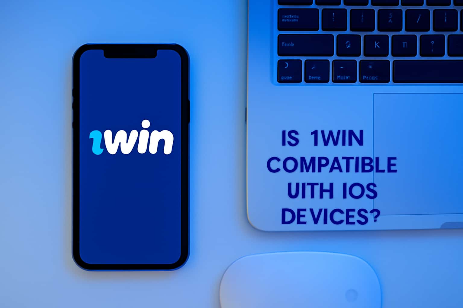 Visual representation of the compatibility status of 1win with iOS devices.